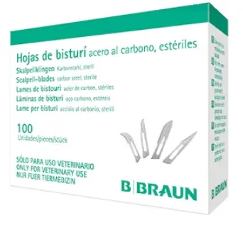HOJA BISTURI Nº21 BRAUN AESCULAP 100 UN(REF. 1110921V)