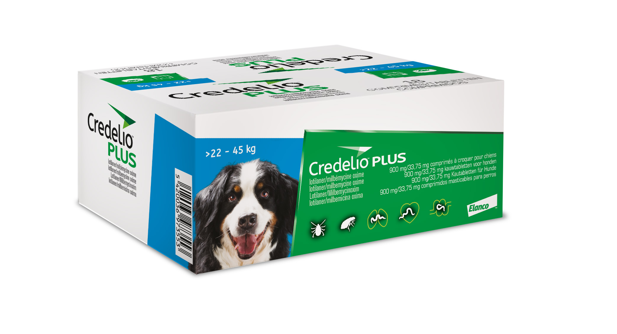 CREDELIO PLUS 900/33.75 MG 22-45 KG 18 COMP