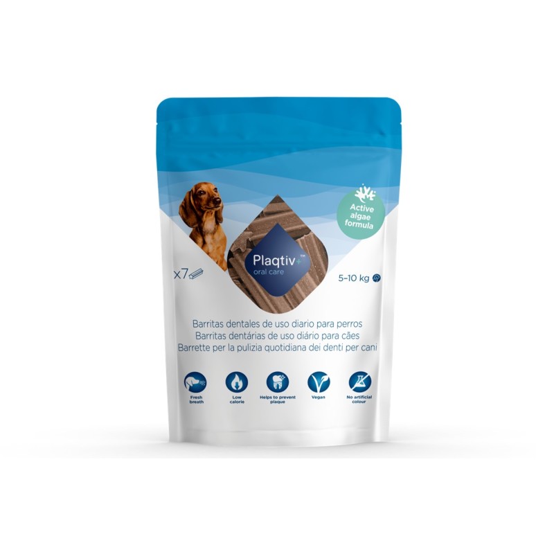 PLAQTIV+ BARRITAS DENTALES 5-10 KG 7 UDS