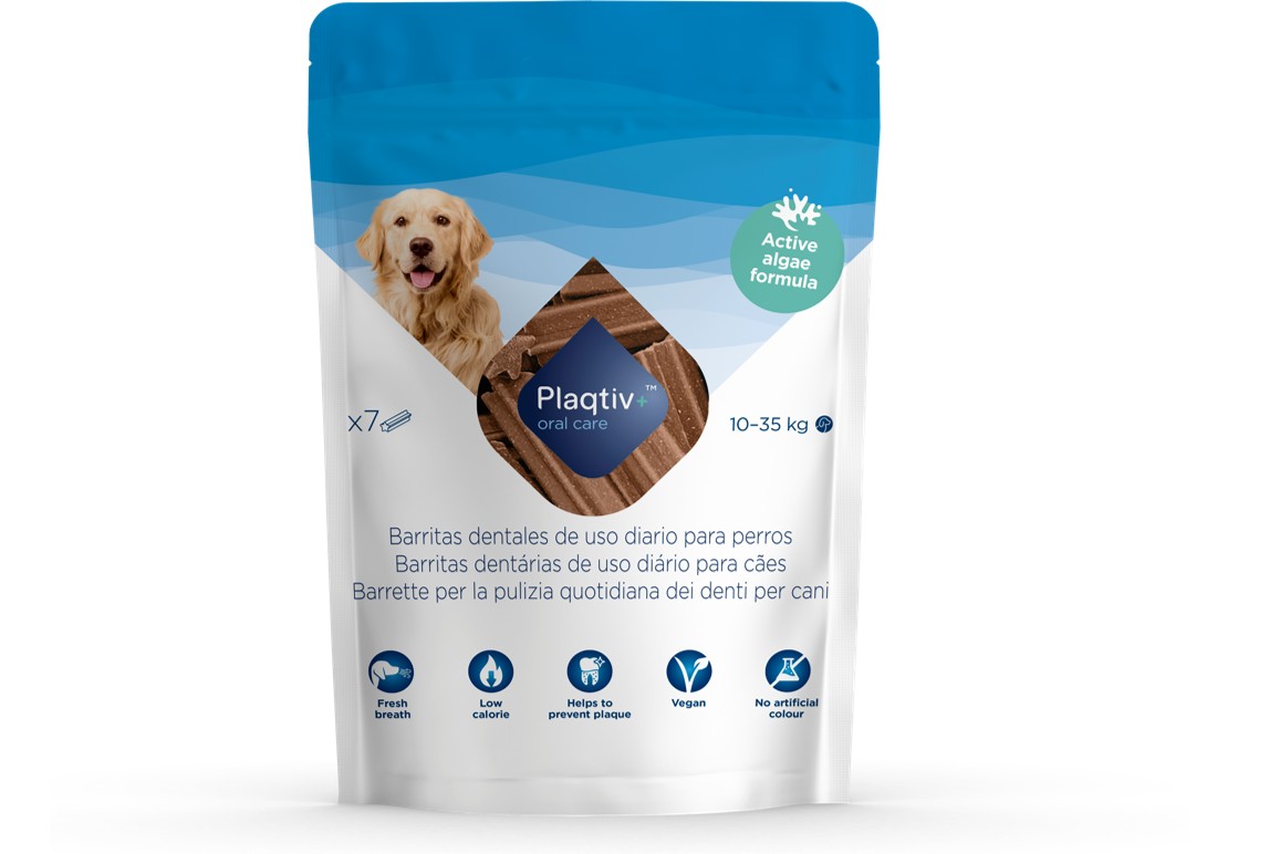 PLAQTIV+ BARRITAS DENTALES 10-35 KG 7 UDS