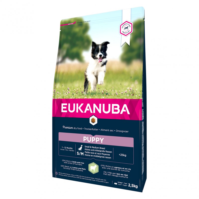 EUKANUBA PUPPY & JUNIOR CORDERO/ARROZ  R.PEQUEÑAS 2,5 KG (01 1082)
