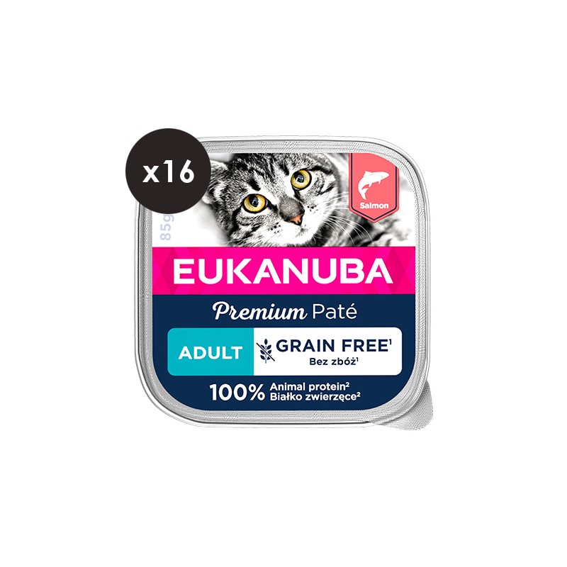 EUKANUBA CAT ADULT PATE SALMON MP 16 X 85 G (01 22206) EUKANUBA CAT ADULT PATE SALMON MP 16 X 85 G (01 22206)