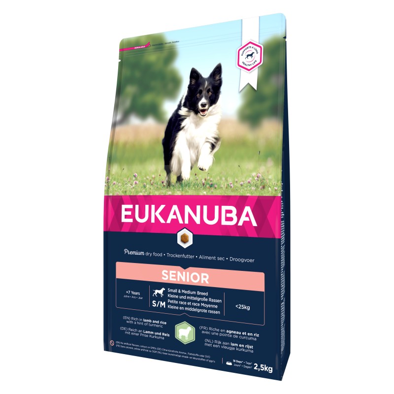 EUKANUBA SENIOR CORDERO/ARROZ R.PEQ/MED 2.5 KG (01 14421)
