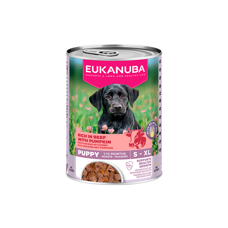 EUK PUPPY TERNERA CON CALABAZA 6 X 400 G (01 N0069)