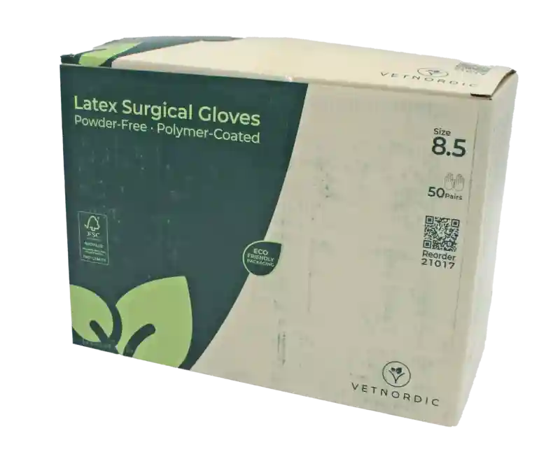 GUANTES QUIRURGICOS LATEX S/POLVO T.8.5 50 PARES (570193)(21017)