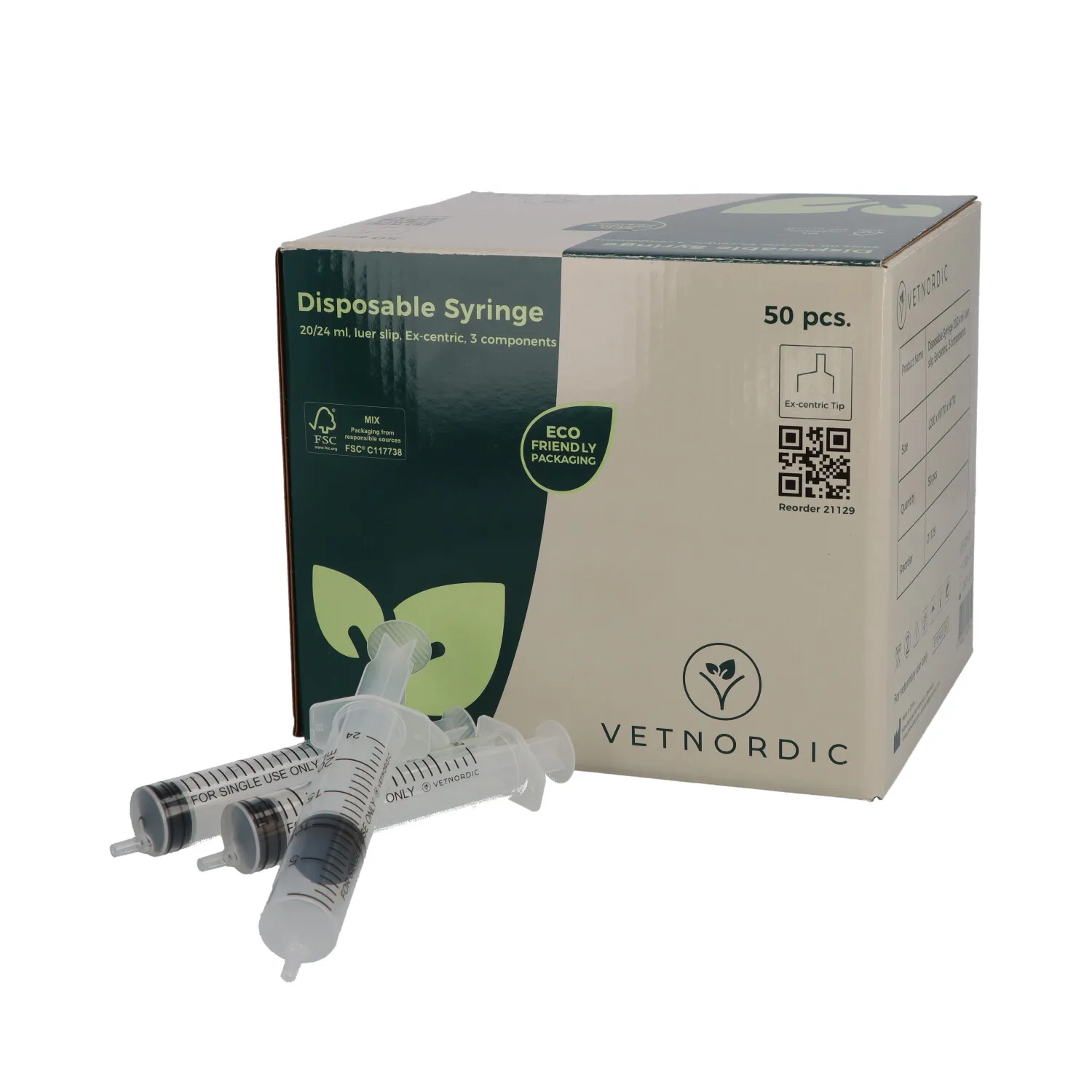 JERINGA DESECHABLE LUER SLIP EXC 3 COMP 20/24 ML 50 UDS (21129)(570068)