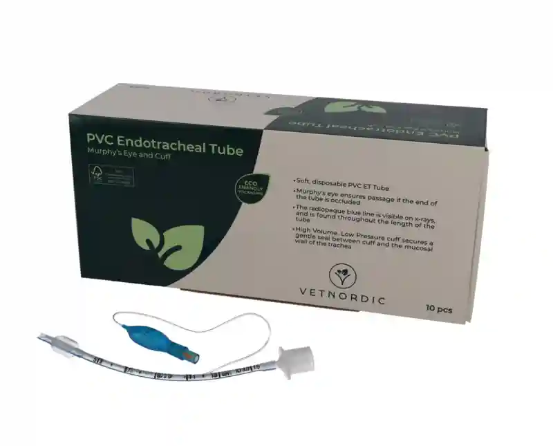 TUBO ENDOTRAQUEAL VETNORDIC PVC MURPHY EYE CON MANGUITO 8 MM (21344)