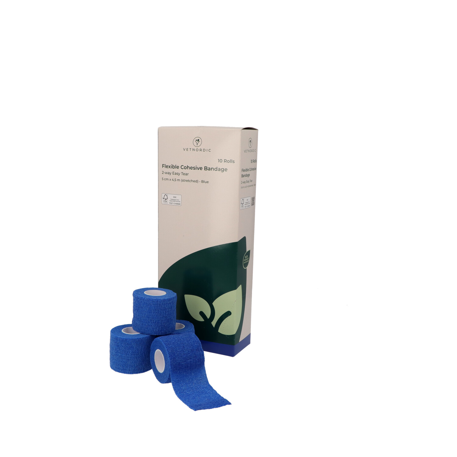 VETNORDIC  VENDA COHESIVA FLEXIBLE AZUL - 5 CM X 4,5 M 10 U (21055)