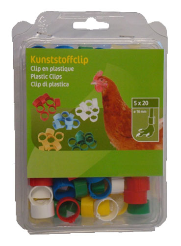 MARCA PLASTICO MANUAL AVES CLIP 16MM 100 UN (REF.1657)
