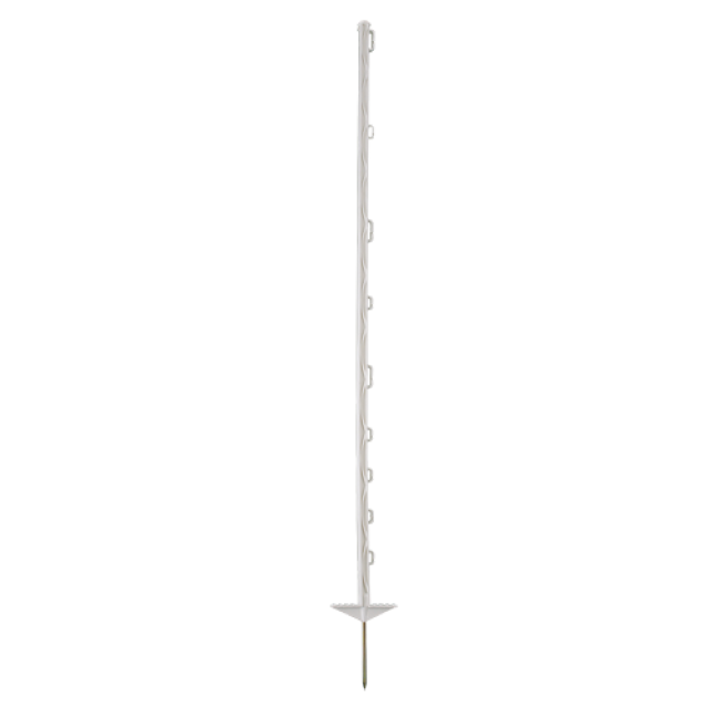 POSTE DE PLASTICO BLANCO PUNTA METAL105 CM (2866)