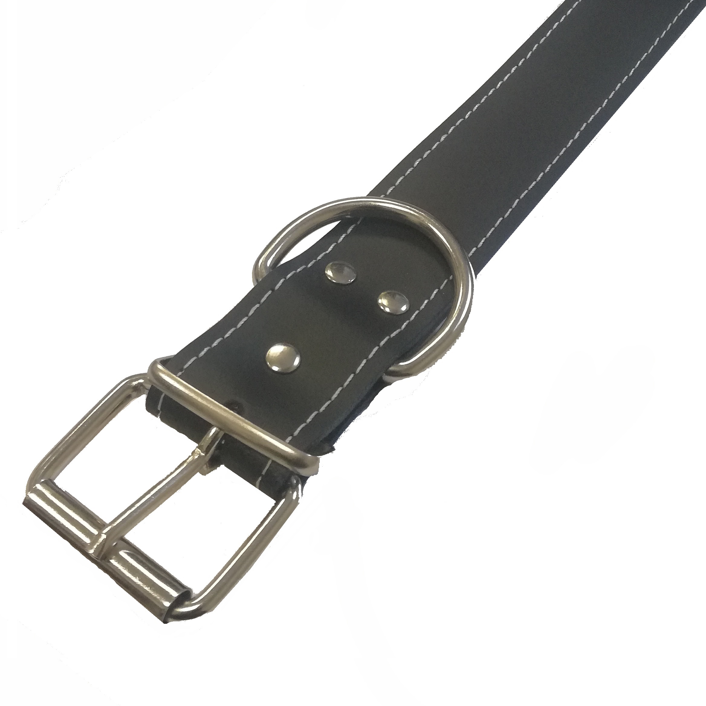 COLLAR CUERO COSIDO 55 CM X 40 MM NEGRO  (87124)