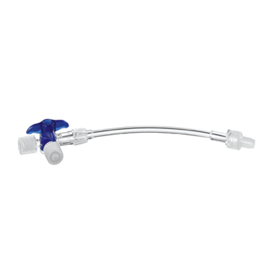 LLAVE DE 3 VIAS CON ALARGADERA 10 CM 25UDS (082055)