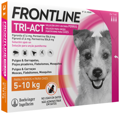 FRONTLINE TRI-ACT PERROS 5-10 KG 3 PIP-