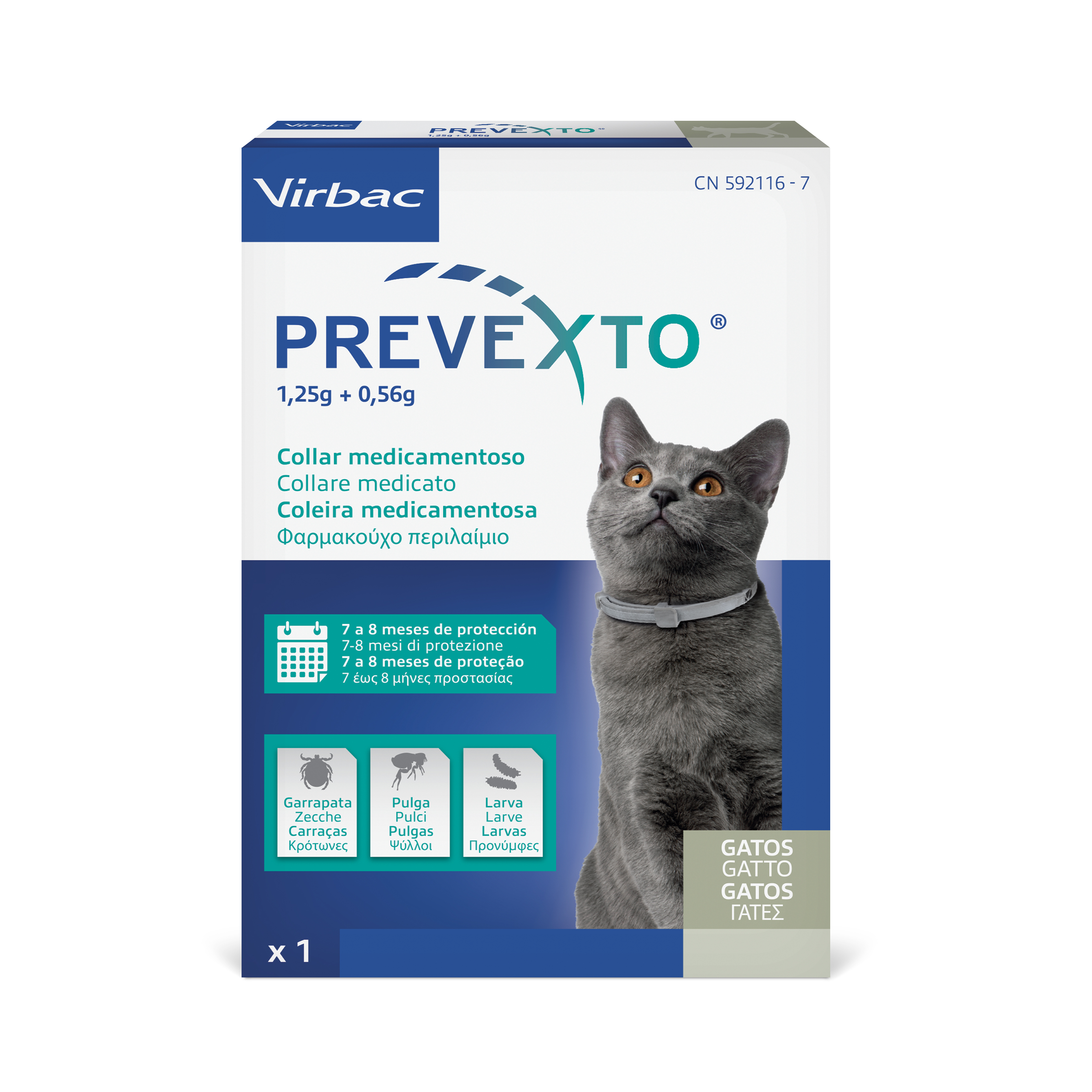 PREVEXTO 38 CM GATOS 1 COLLAR (VN100055)