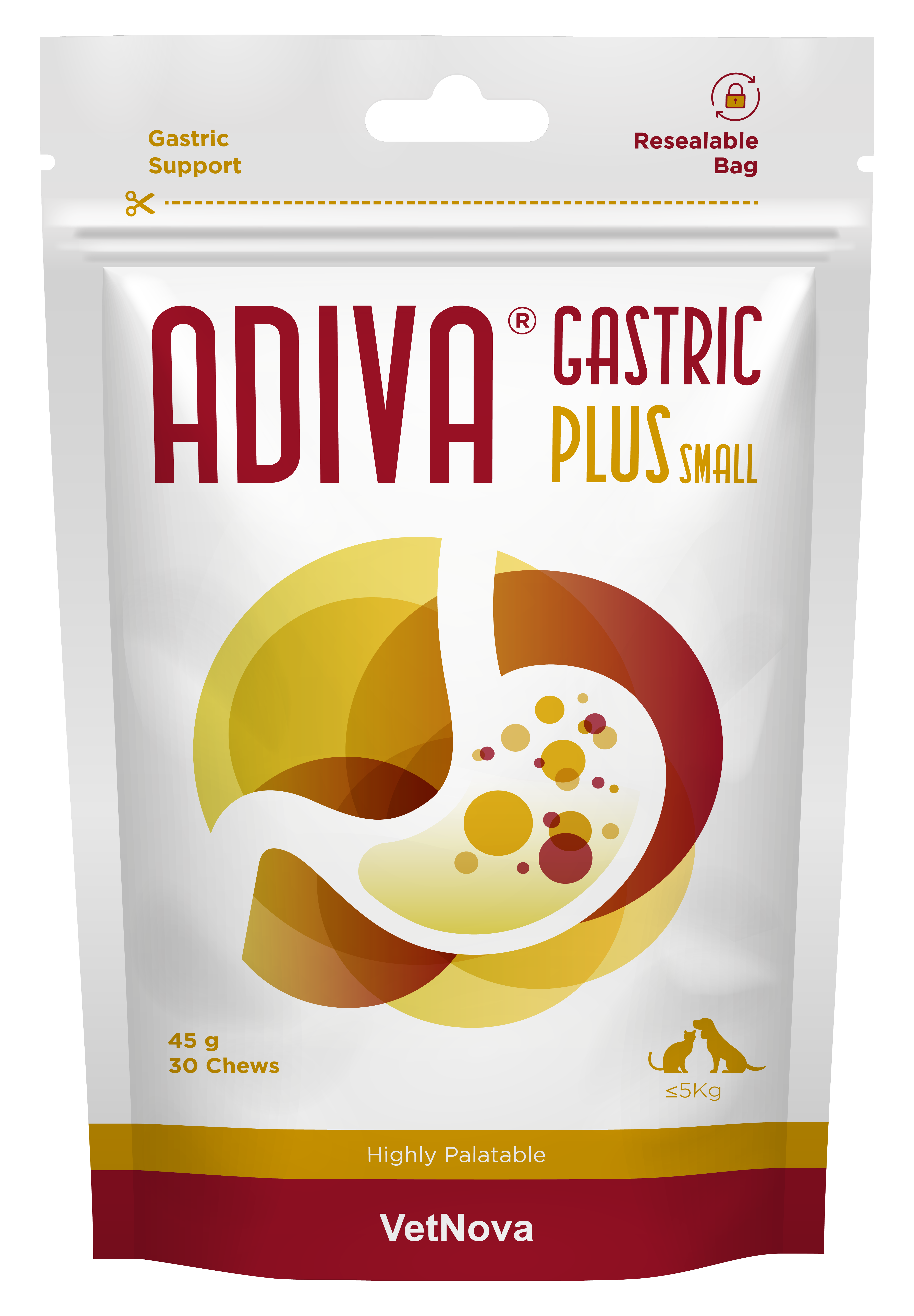 ADIVA GASTRIC PLUS SMALL 30 CHEWS (VN-1314)