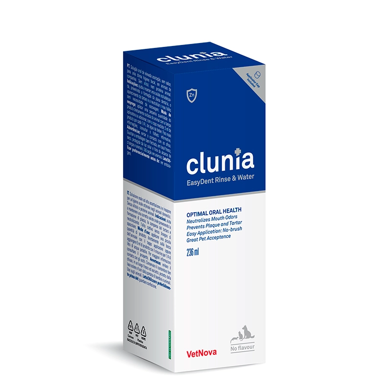 Clunia Easydent Rinse & Water 236 ml higiene dental para perros y gatos