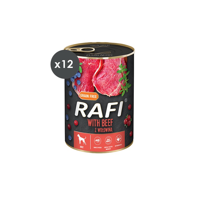 RAFI PATÉ TERNERA Y ARÁNDANOS 12 X 400 G (13 091)