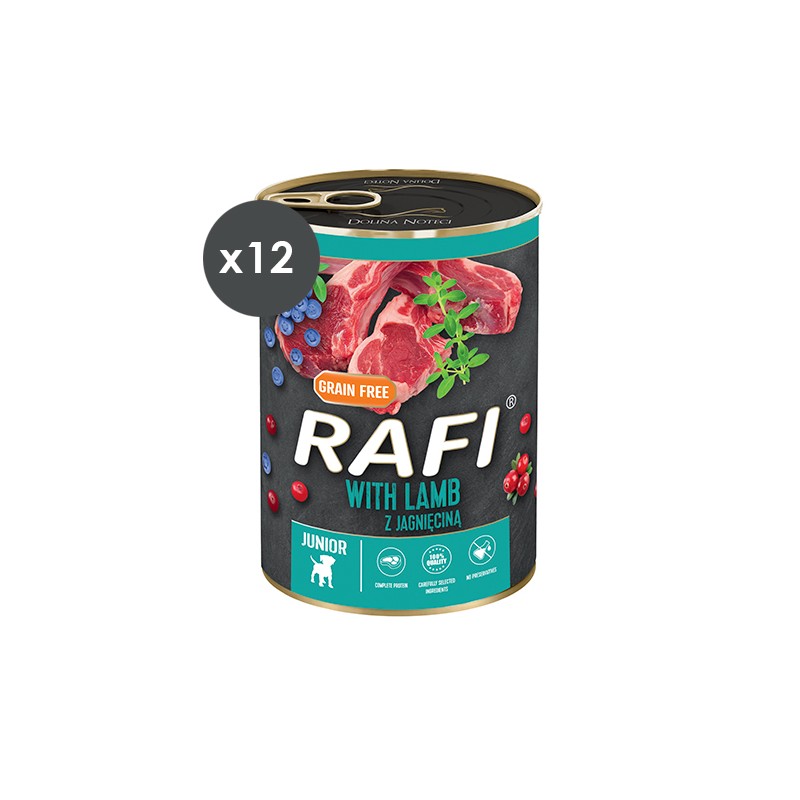 RAFI JUNIOR PATE CORDERO Y ARANDANOS 24 X 400 G (390049)