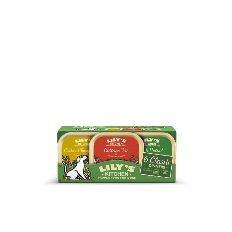 LILY'S CLASSIC DINNERS MULTIPACK 6 X 150 G DOG (ANDMCT6)