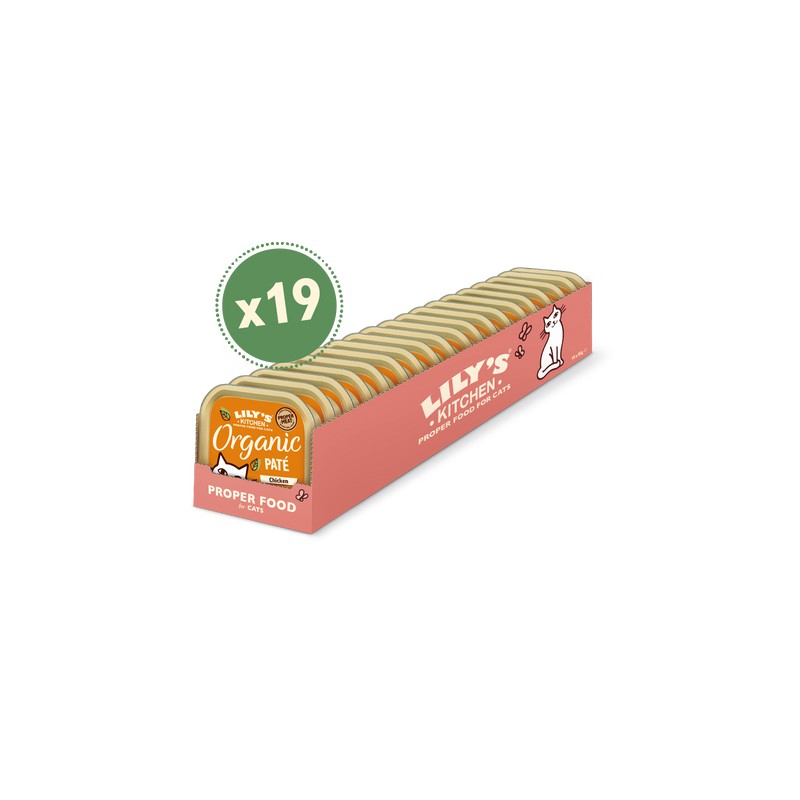 LILY´S ORGANIC CHICKEN DINNER FOR CATS 19 X 85 G (ANCOC01)