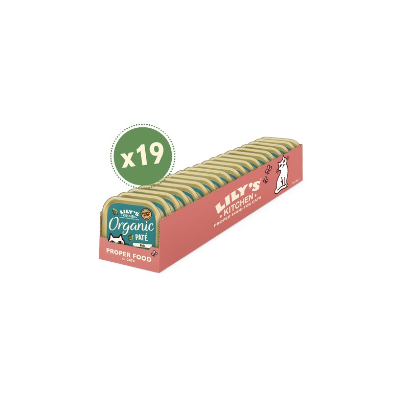 LILY´S ORGANIC FISH DINNER FOR CATS 19 X 85 G (ANCOF02)