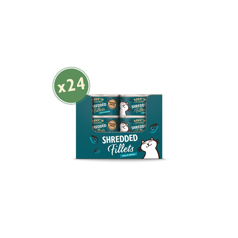 LILY´S TUNA & SALMON SHREDDED FILETS 24 X 70 G (ANCSFTS70)