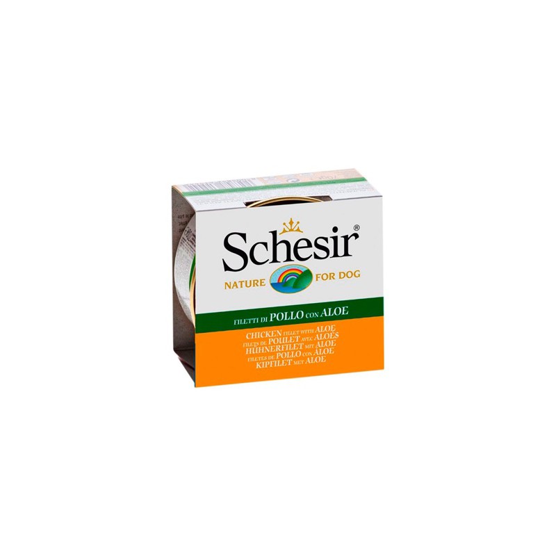 SCHESIR DOG GELATINA POLLO CON ALOE 10  X 150G (300133)(01064256)