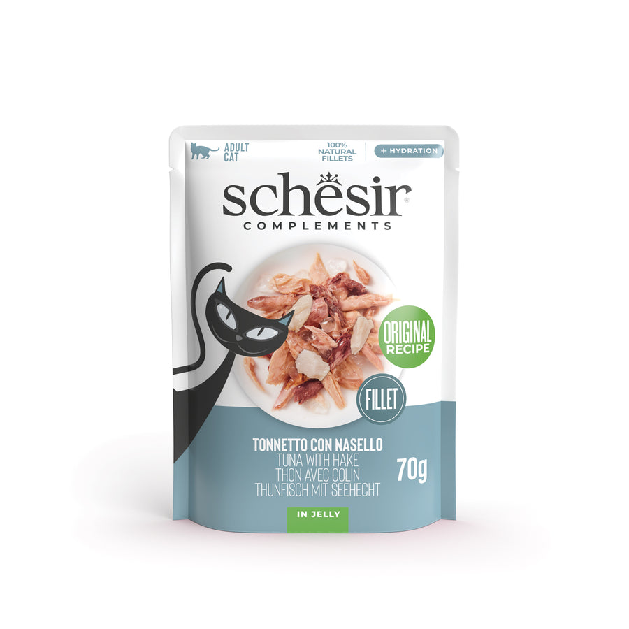 SCHESIR CAT GELATINA ATUN CON MERLUZA 12 X 70 G (SCHG217)