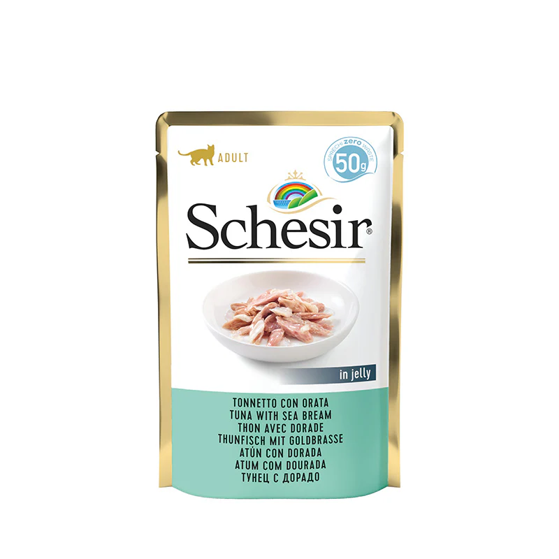 SCHESIR CAT GELATINA ATUN Y DORADA 6 X 50 G (SCHG129)