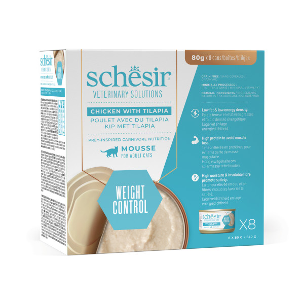 SCH VET WC MOUSSE CHICKEN WITH TILAPIA 8 X 80 G (21631606)