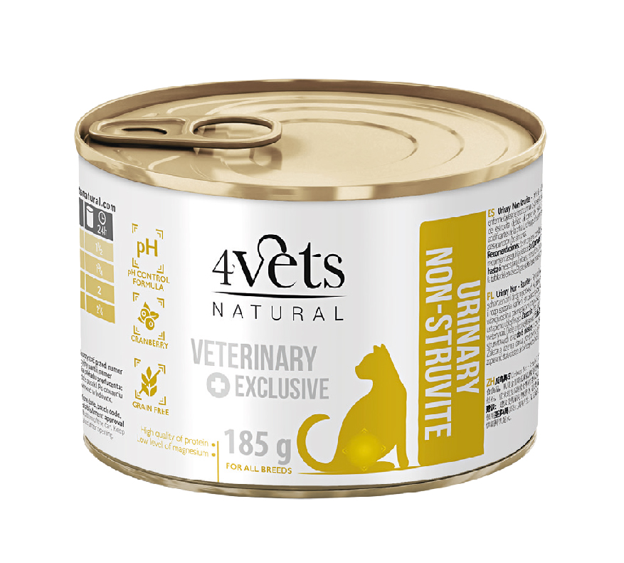 4VETS CAT URINARY SUPPORT NON-STRUVITE 6 X 185 G (13088)